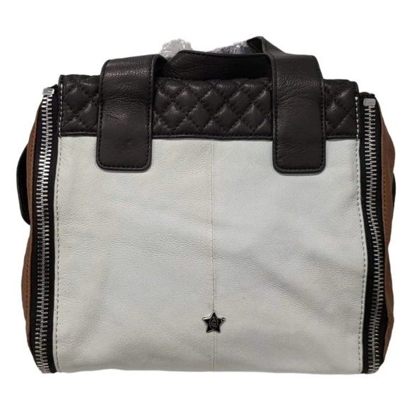 Ash Ha-mick Multicolor Leather Satchel Bag NWT - Picture 2 of 9